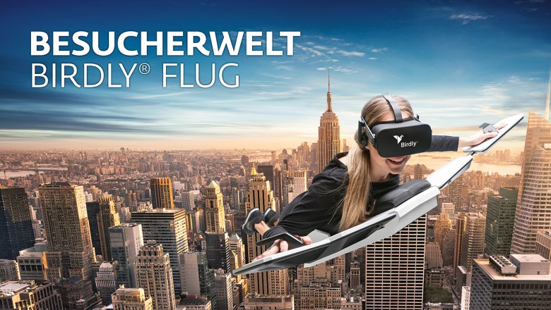 Faszination Flughafen Besucherwelt, Birdly Flug, © Flughafen Wien AG