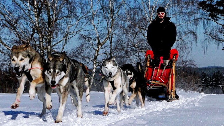 Schlittenhunde Ausfahrt, © Huskyhof Waldviertel