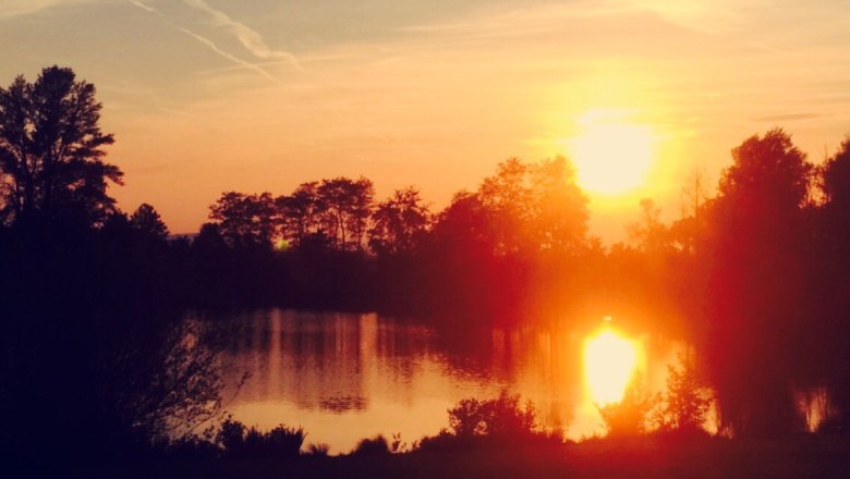 Sunset at the Ebersdorfer lake, © zVg Gemeinde Ober-Grafendorf