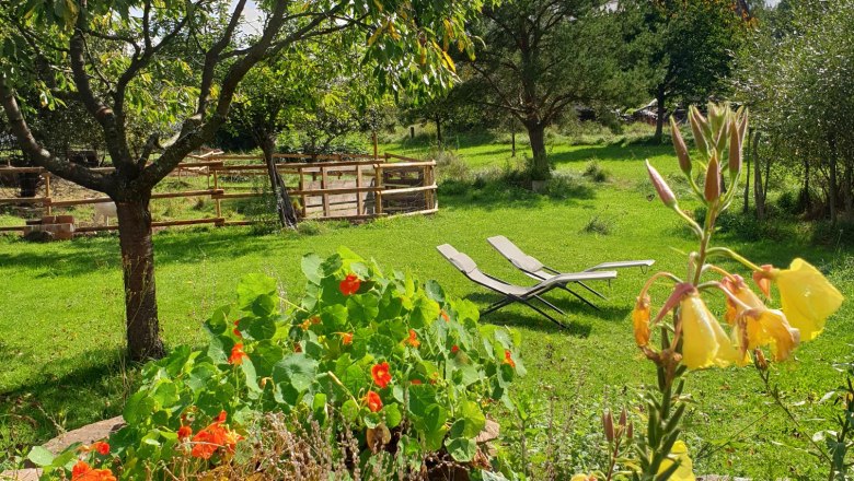 Garten, © Die Alm in Schöllbüchl, Stefanie Reisenberger