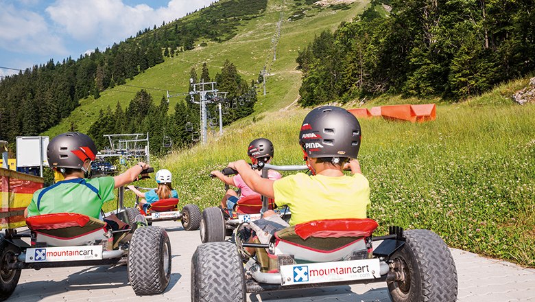 Racing Mt. Gemeindealpe with the mountain cart, © Bergbahnen Mitterbach, Fred Lindmoser