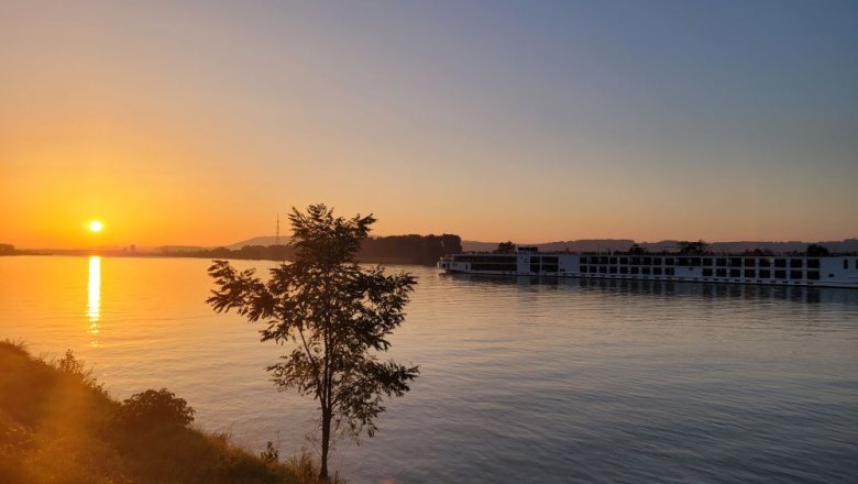 Donau Sonnenaufgang, © Camping Marbach