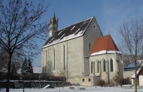 Die ehemalige Klosterkirche gilt als die älteste zweischiffige im gotischen Baustil errichtete Hallenkirche im deutschen Sprachraum, kostbare Renaissance-Orgel(1605. Die Kirche war Jahrhundete lang der Mittelpunkt des Dominikanerinnenkloster Imbach., © Gemeinde Senftenberg