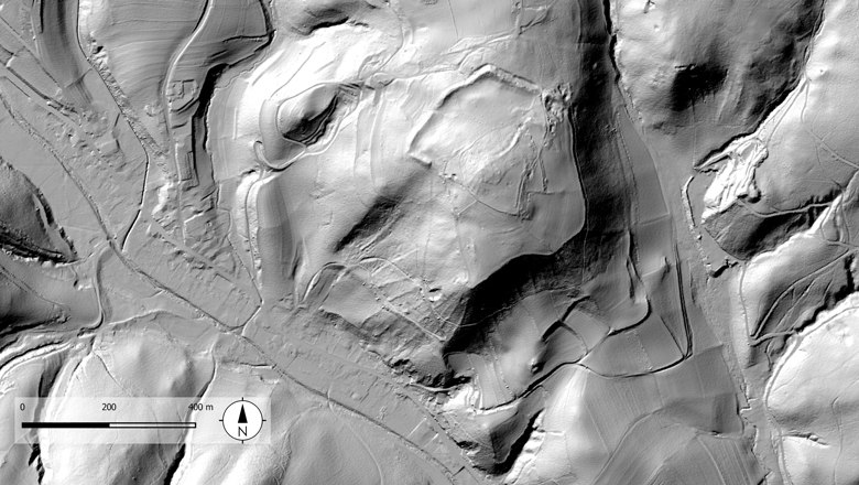 Terrain model of the fortifications of the castle at Schwarzenbach, © LSNÖ lt. Trebsche